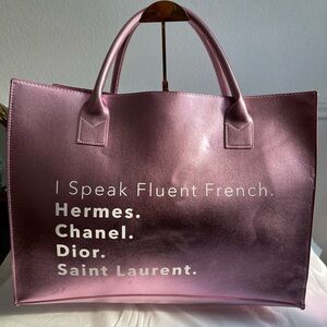 Los Angeles Trading Company Metallic Pink Tote Bag